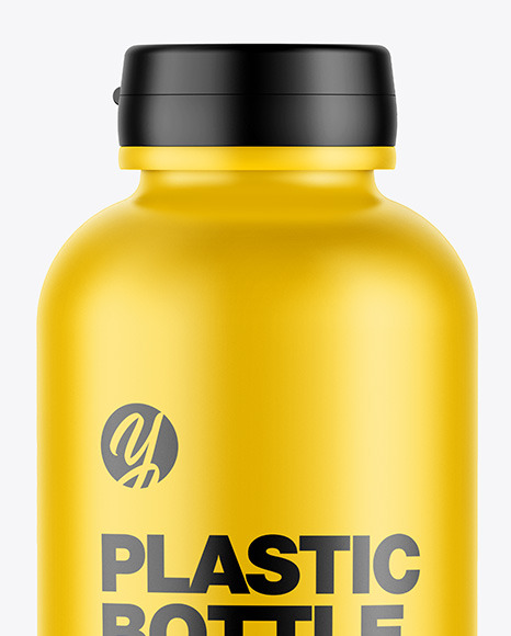 Plastic Matte Bottle Mockup