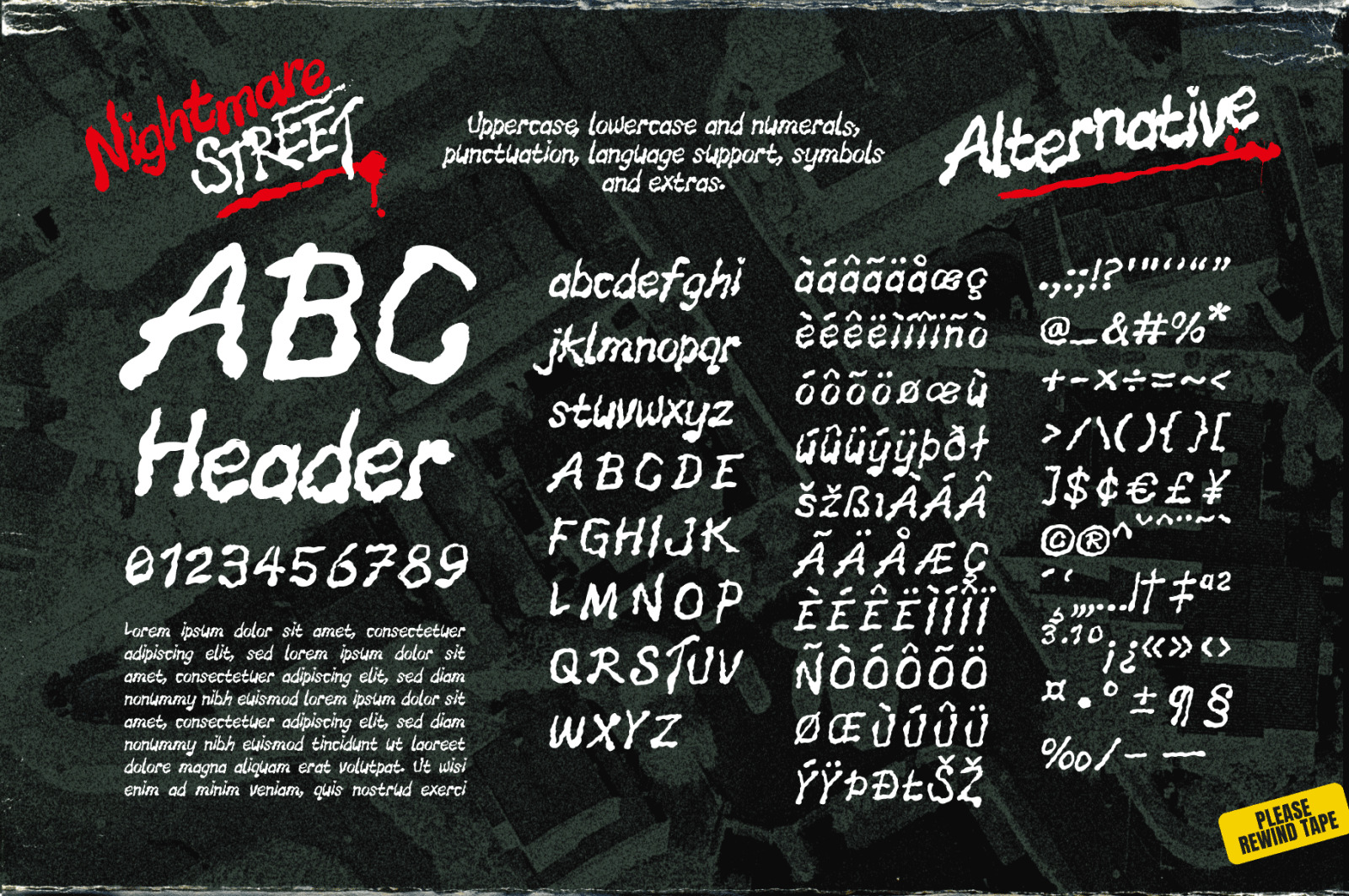 Nightmare Street: The Retro Horror Movie Font