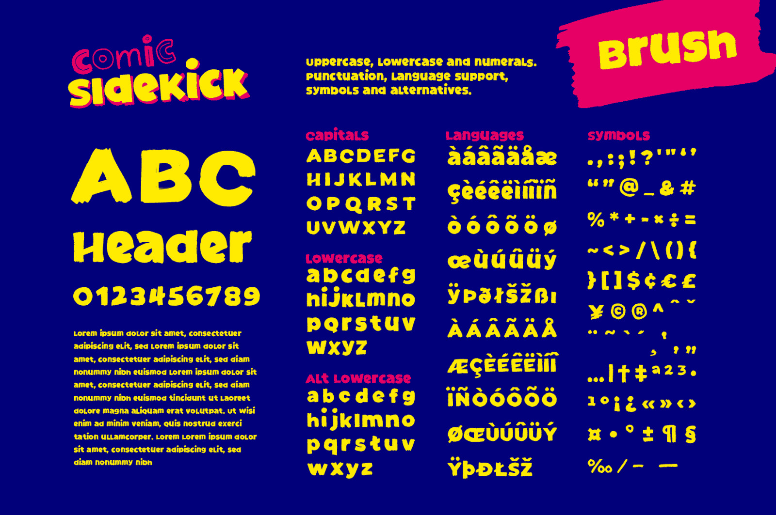 Comic Sidekick: A Screwball Comedy Font Family