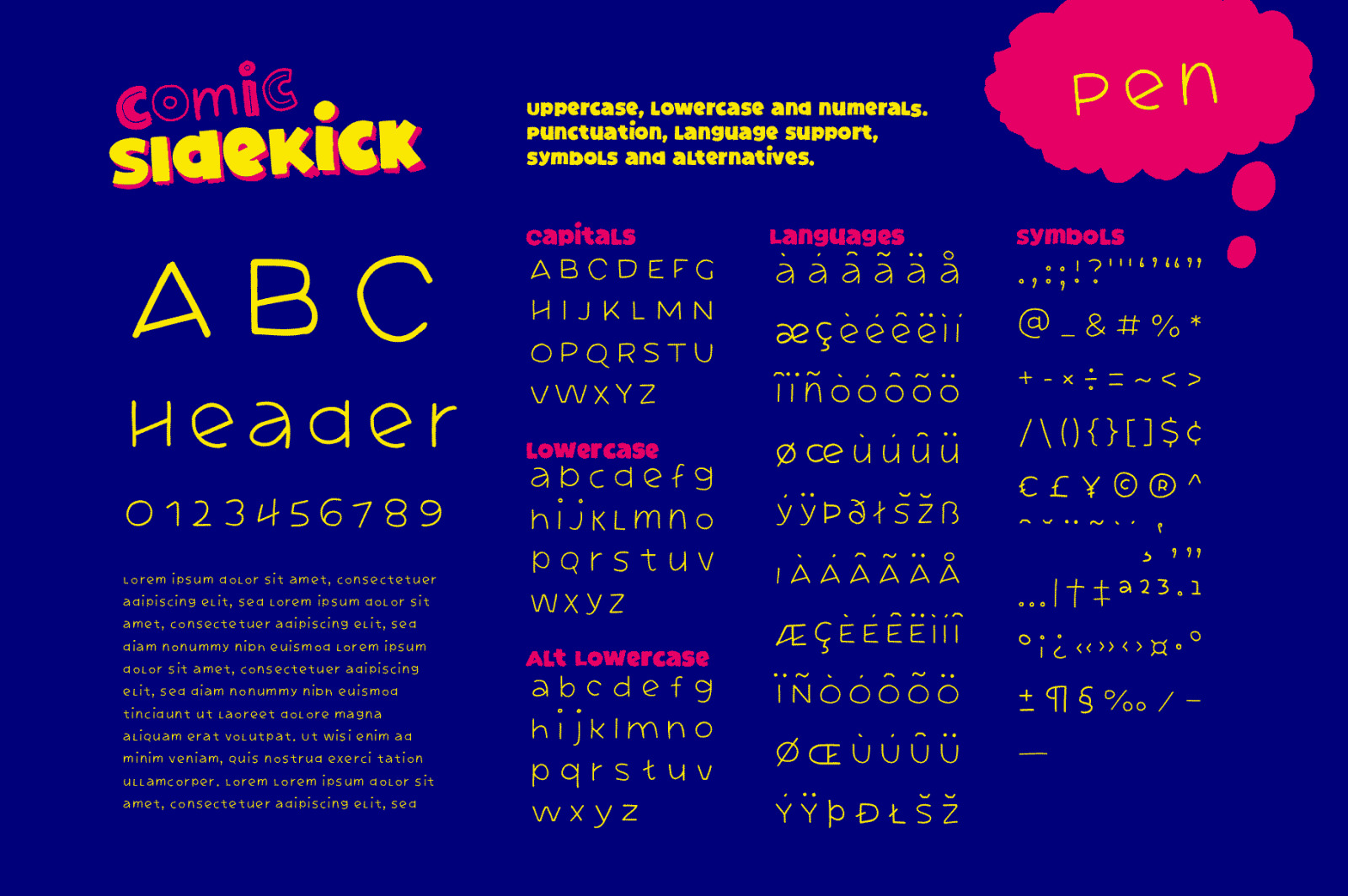 Comic Sidekick: A Screwball Comedy Font Family