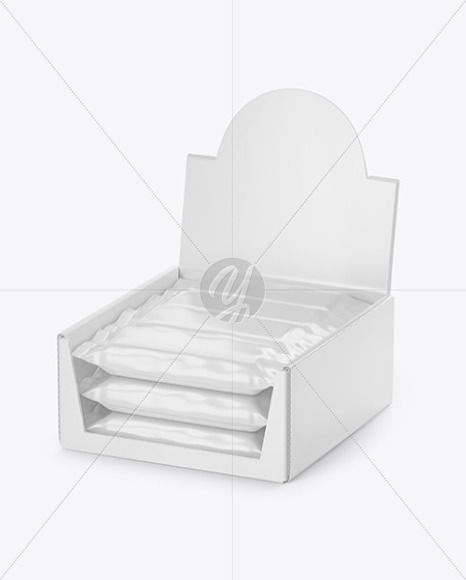 Display Box with Snack Bars Mockup