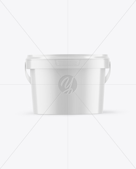 Glossy Plastic Bucket Mockup