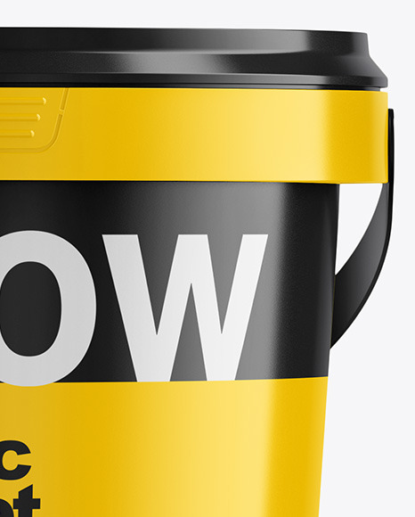 Glossy Plastic Bucket Mockup