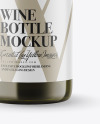 Green Glass White Wine Bottle Mockup