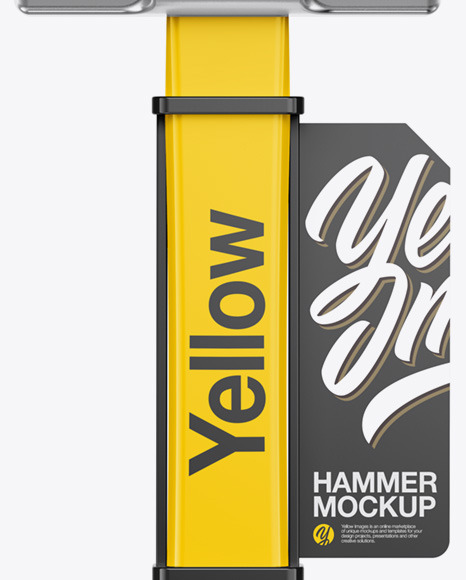 Sledge Hammer with Label Mockup