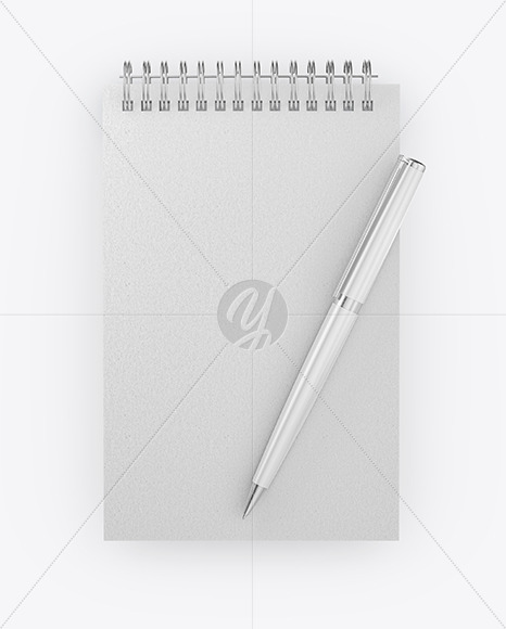 Notepad With Pen Mockup