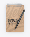 Notepad With Pen Mockup