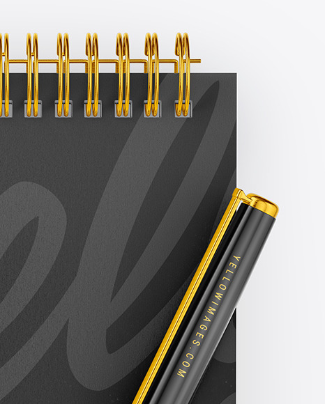 Notepad With Pen Mockup