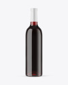 Clear Glass Red Wine Bottle Mockup Clear Glass Red Wine Bottle Mockup