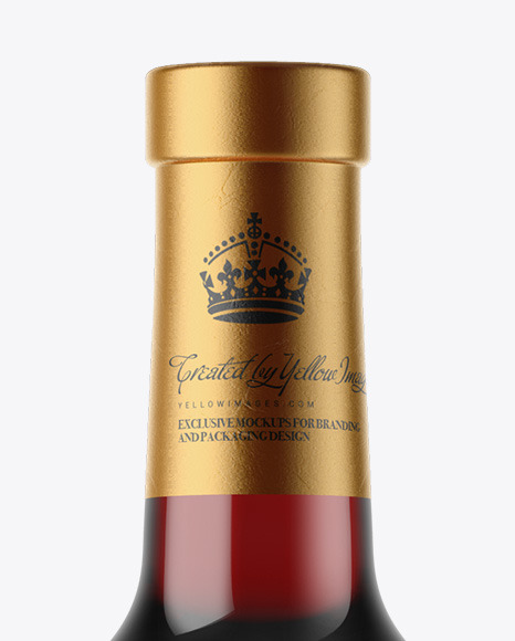 Clear Glass Red Wine Bottle Mockup Clear Glass Red Wine Bottle Mockup