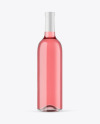 Clear Glass Pink Wine Bottle Mockup