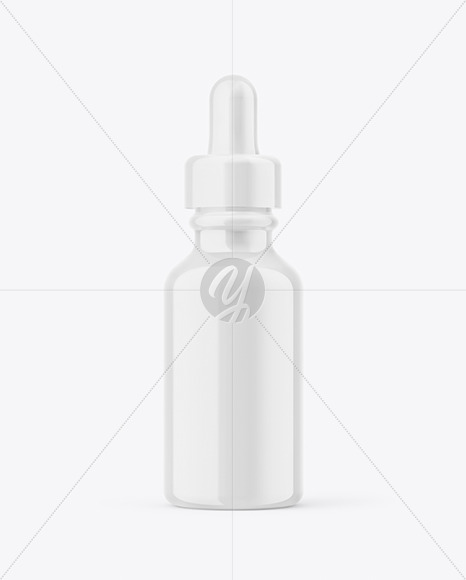 Glossy Dropper Bottle Mockup