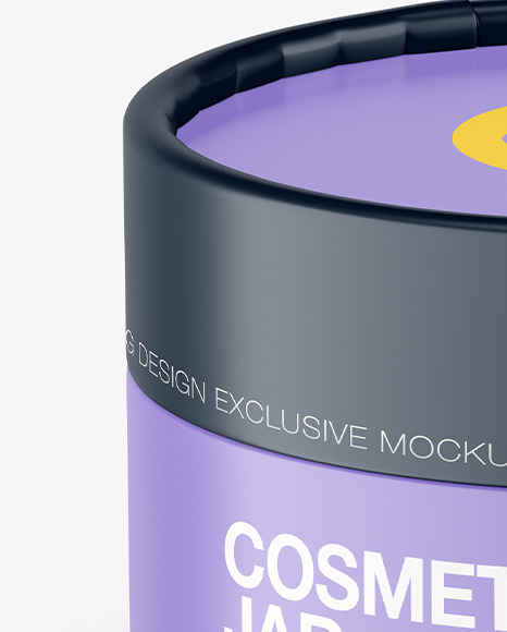 Matte Cosmetic Jar Mockup