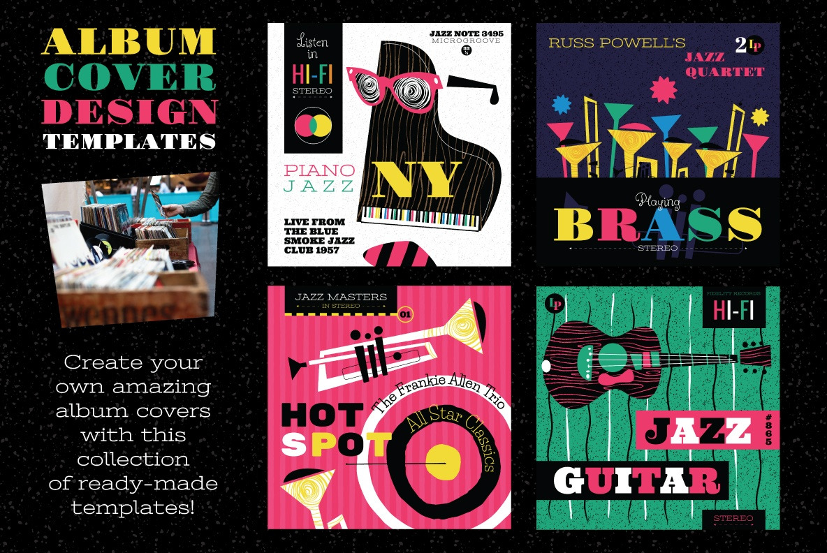 Musical : Jazz Inspired Instrument Illustration Collection