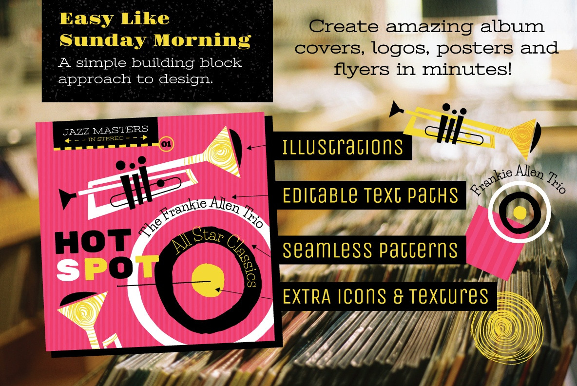 Musical : Jazz Inspired Instrument Illustration Collection Musical : Jazz Inspired Instrument Illustration Collection