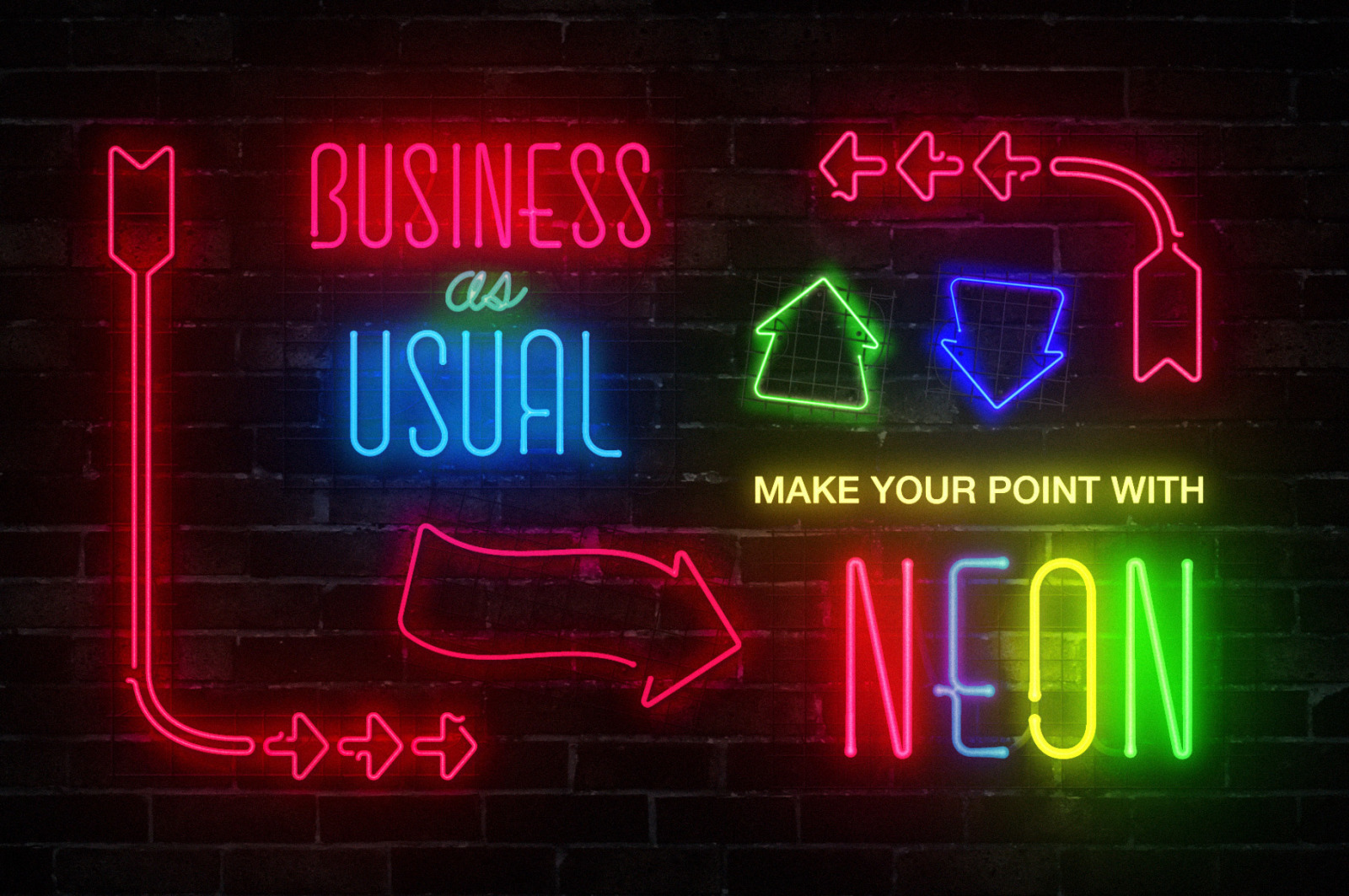 Retro Neon Sign Collection: Volume One