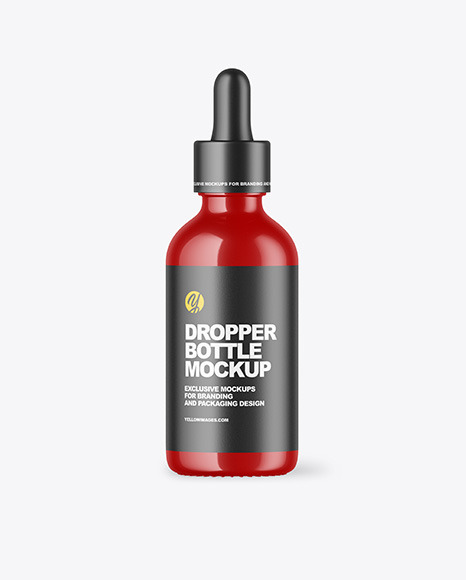 Glossy Dropper Bottle Mockup