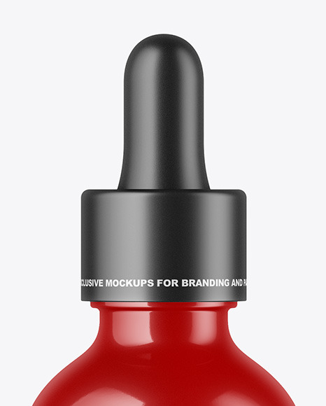 Glossy Dropper Bottle Mockup