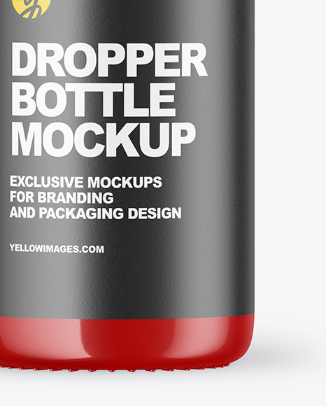 Glossy Dropper Bottle Mockup