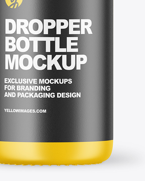 Matte Dropper Bottle Mockup