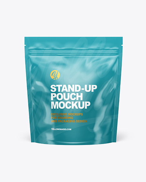 Glossy Stand-up Pouch Mockup