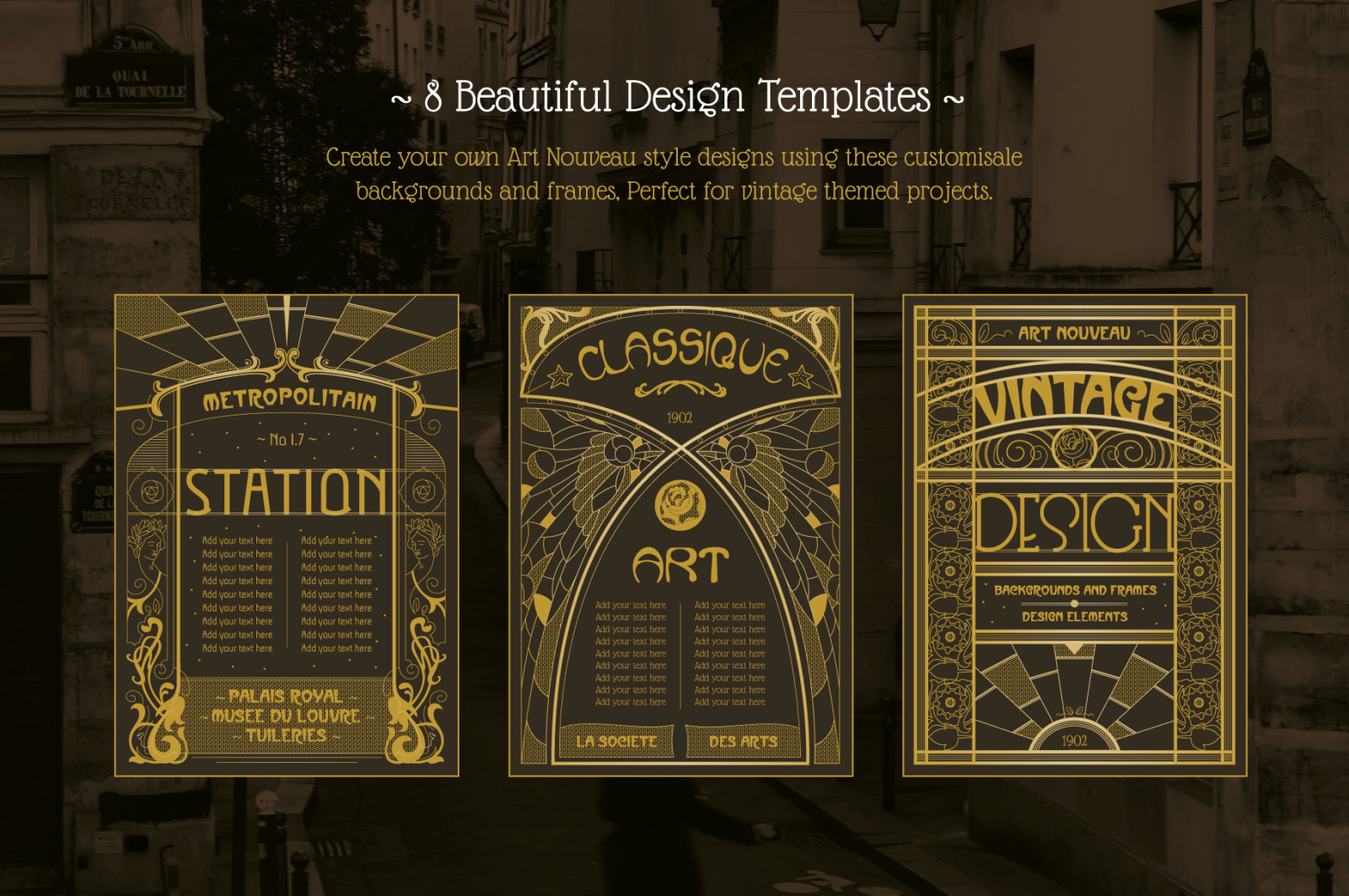 Art Nouveau Design Templates Art Nouveau Design Templates