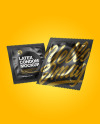 Two Matte Condom Packaging Mockup