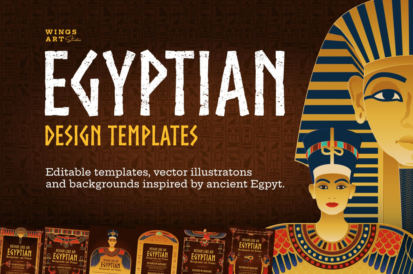 Antique Egyptian Design Templates Antique Egyptian Design Templates
