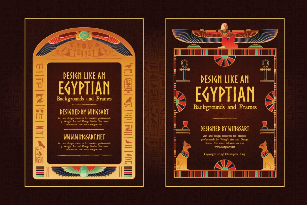 Antique Egyptian Design Templates Antique Egyptian Design Templates