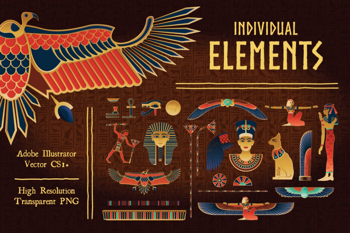 Antique Egyptian Design Templates Antique Egyptian Design Templates