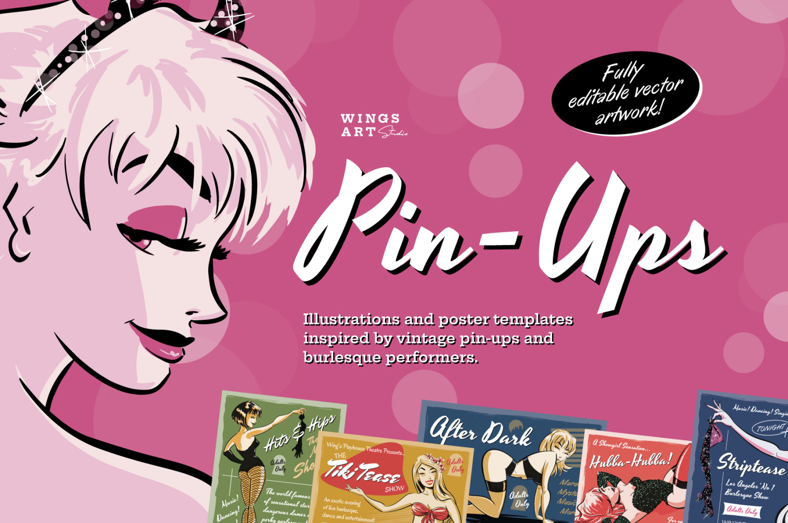 Vintage Pin-Up Illustration Collection