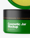 Matte Cosmetic Jar with Patches Mockup