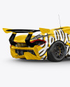 Sport Car Mockup - Back Half Side View