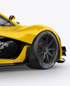 Sport Car Mockup - Back Half Side View