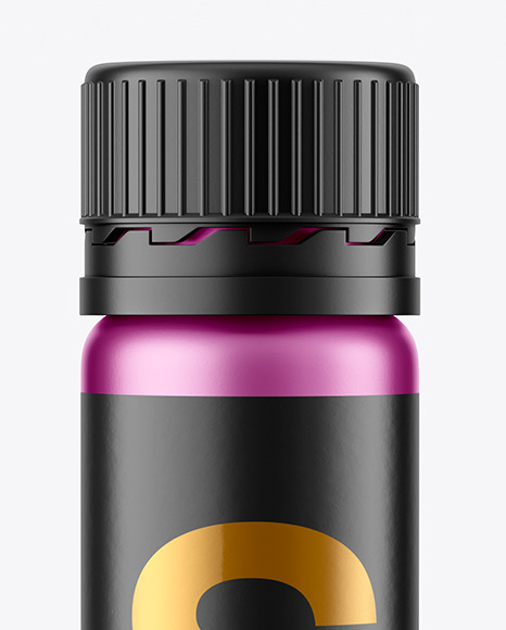 25ml Matte Metallic Sport Nutrition Bottle Mockup