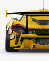 Sport Car Mockup - Back View