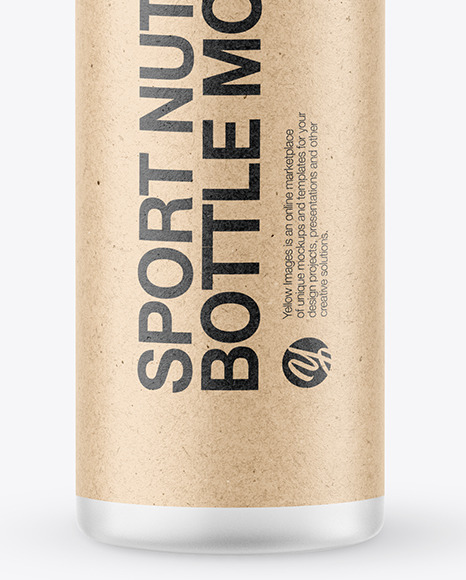 25ml Frosted Sport Nutrition Bottle Mockup