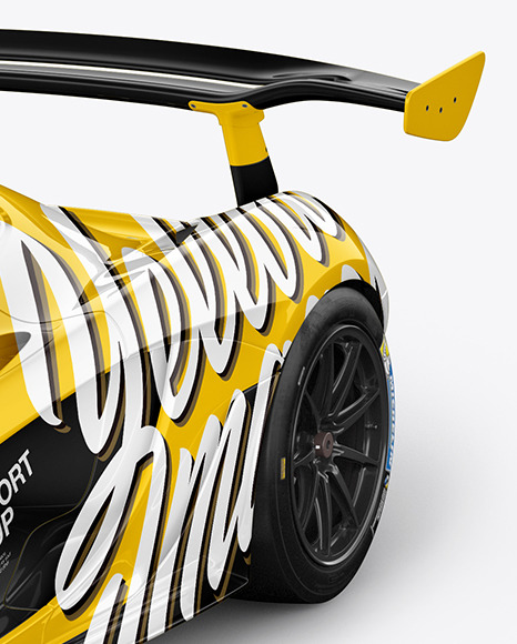 Sport Car Mockup - Half Side View