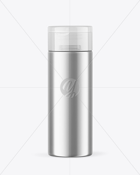 Glossy Metallic Bottle Mockup