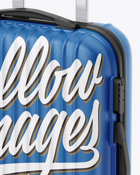 Travel Suitcase Mockup - Half Side View