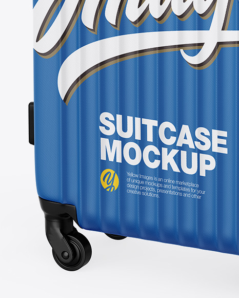 Travel Suitcase Mockup - Half Side View