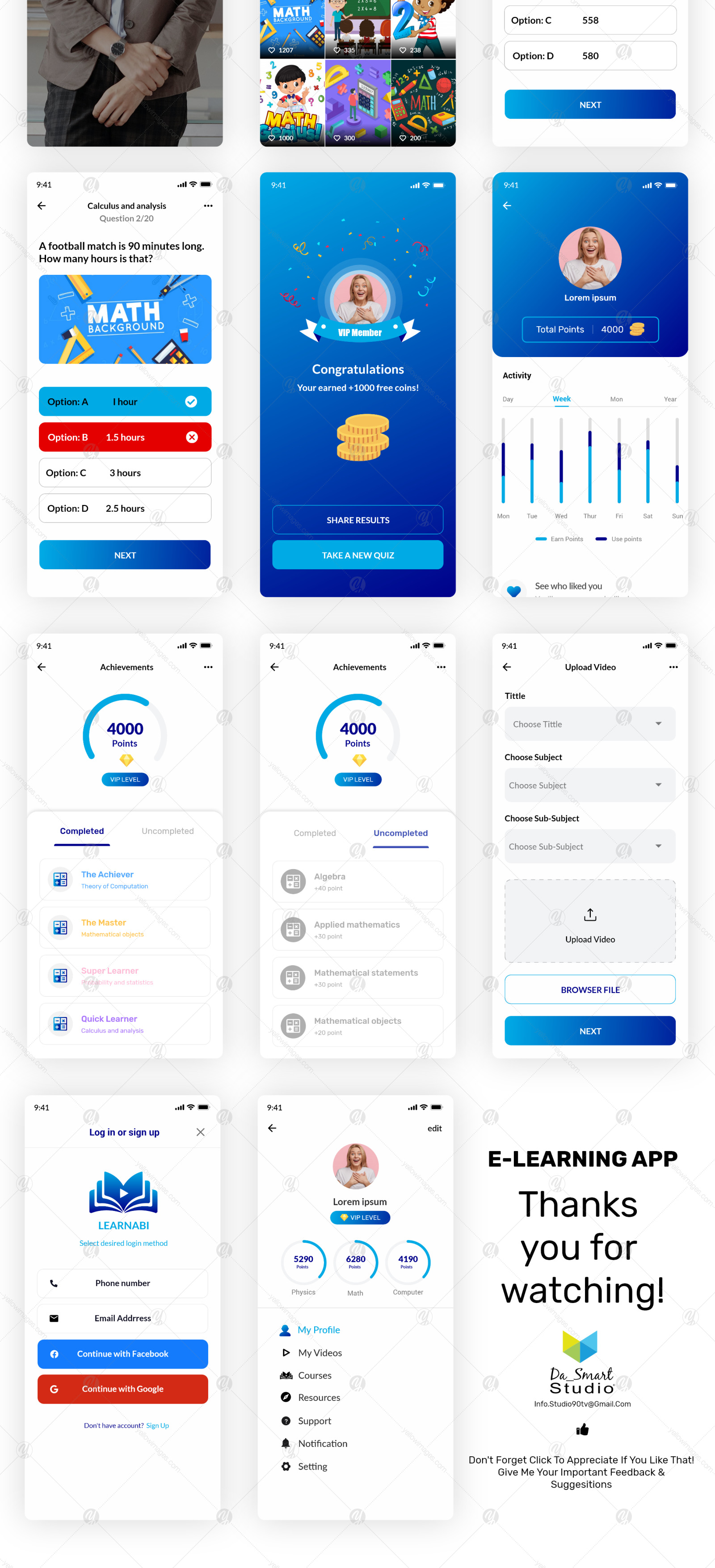 E-Learning App iOS UI Kit