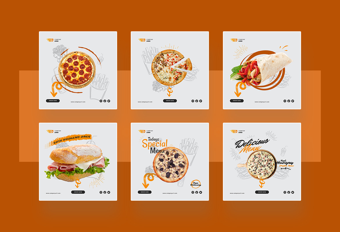 Fast Food Instagram Post and Story Template