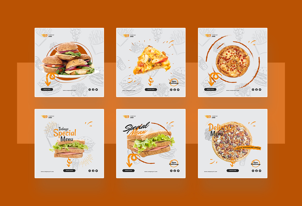 Fast Food Instagram Post and Story Template