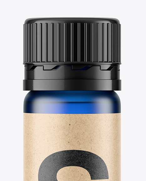 25ml Blue Frosted Sport Nutrition Bottle Mockup