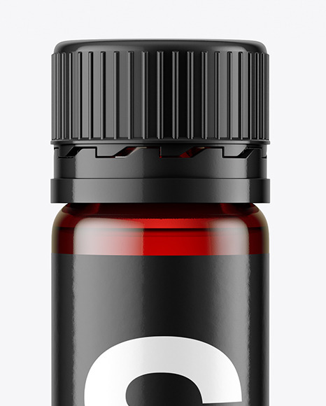 25ml Red Sport Nutrition Bottle Mockup