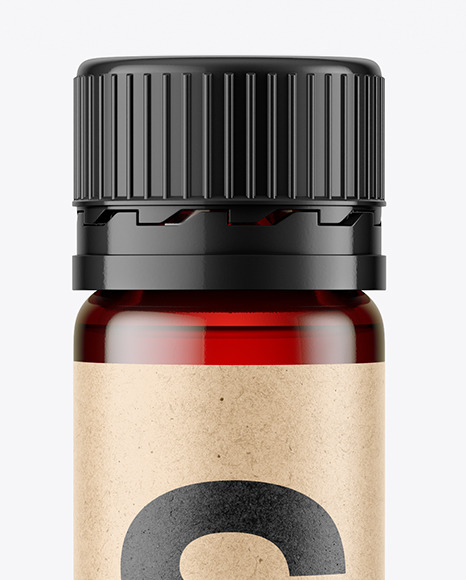 25ml Red Sport Nutrition Bottle Mockup
