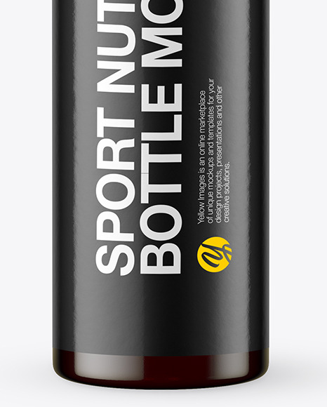 25ml Red Sport Nutrition Bottle Mockup