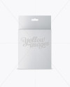 Textured Paper Box with Hang Tab Mockup - Front View