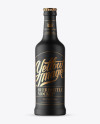 Black Ceramic Beer Bottle Mockup